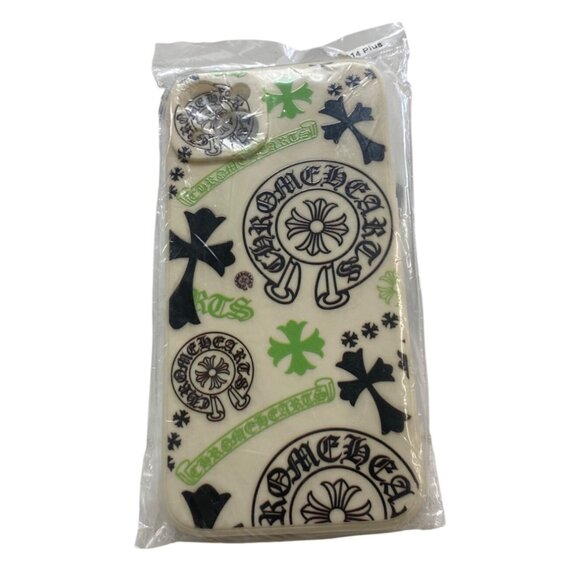 Chrome Hearts Style Phone Case For iPhone 14 Plus White/Green/Black - Picture 3 of 9